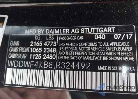 2018 Mercedes-Benz C 300 4Matic from USA, damaged, VIN WDDWF4KB8JR324492